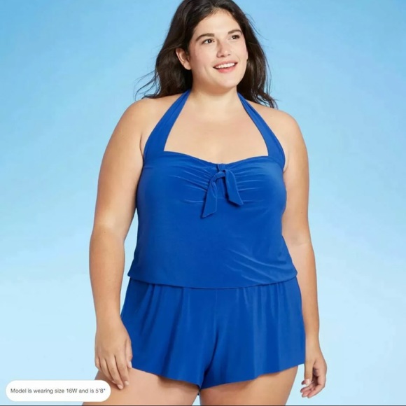 Nwt Aqua Green Womens High Neck Swim 